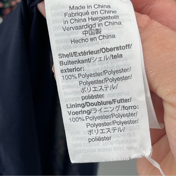 J. Crew Floral Long Sleeve Dress - Navy and Pink - Picture 12 of 12